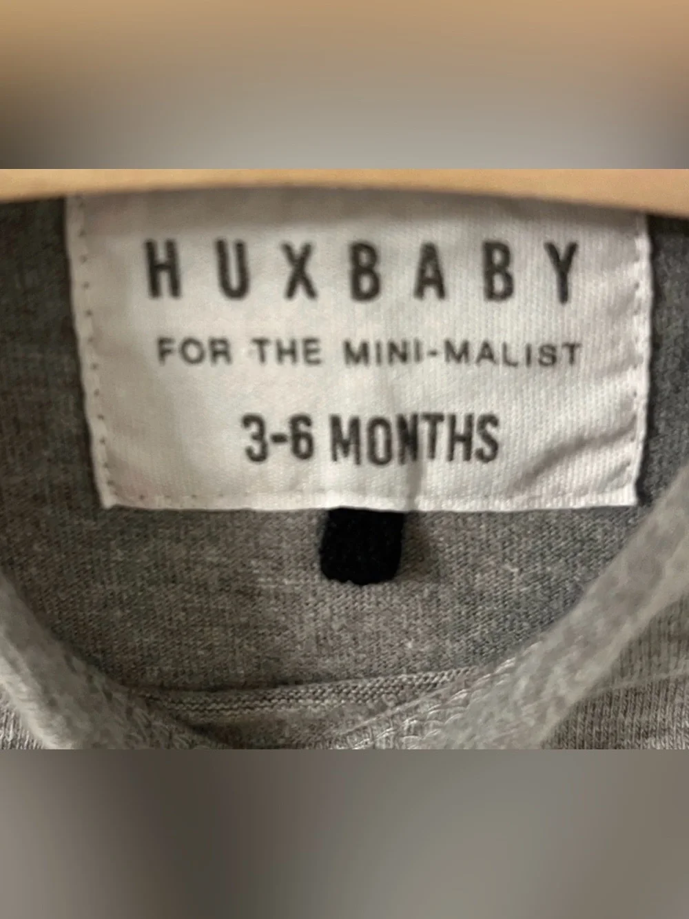 Huxbaby Unisex Gray Graphic Bunny & Bear Bodysuit Onesie